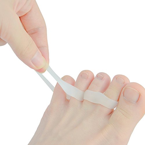 Sumifun Pinky Toe Straightener Gel Toe Separator,Bunion Pads Pinky Bunion Spacers,4 Bunionette Sport Spacers - Fast Pain Relief - Wear with Shoes