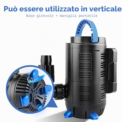 Forever Speed 80W Eco Motor 8000L/h Adjustable Outdoor Pond Pump with Multifunctional Controller for Garden Pond, Fishing Pond, Fountain Conversion Pump