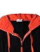 H2H Mens Active Fashion Sleeveless Hoodie Zip-up Vest Black/Orange, US L (Asia XL)