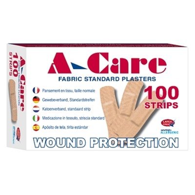 A-Care Fabric Standard Plasters 72mm X 19mm (100 per box)