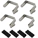 YYST Over Door Hooks Shoe Organizer Hooks Fit Up to 1-3/4 Inch Door Nickel Steel 4/PK
