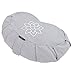 Large Crescent Meditation Cushion Pillow – Half Moon Yoga Bolster Meditation Pillows for Sitting On Floor – Buckwheat Hull Filled Cushion with Removable Cover and Carry Handle (Slate Grey)thumb 1