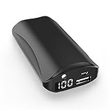 Shinngo Portable Charger 6700mAh Ultra Compact Charger External Battery Pack Mini Phone Charger 2.1A Power Bank with Digital LCD Screen Battery Charger (Black)