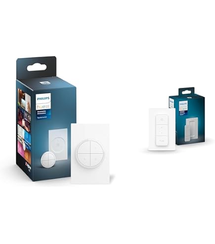 Philips Hue Wall Tap Dial Light Switch, Installation-Free, Smart