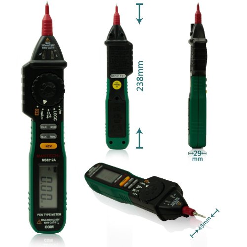 Mastech MS8212A Digital Pen Type Multimeter NCV Diode Continuity Logic VS MS8211D