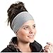 Running Headband - the Perfect Sweatband for Athletic Workouts, Sports, & Yoga - Grey Bandana - Designed for Women Borrowed by Men - by Red Dust Active