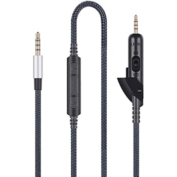 Audio Replacement Cable Replacement Cord with in-Line Mic Remote Volume Control Compatible with Bose QC15 QuietComfort 15 Headphones, Audio Cord Compatible with Samsung Galaxy Huawei Android