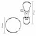 Outus 90 Pieces Swivel Clasps Lanyard Snap Hook Lobster Claw Clasp 40 Pieces and Keychain Rings 50 Pieces