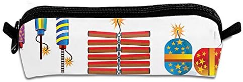 Diwali Fire Cracker Student Pencil Pen Case Zipper Pouch Small Cosmetic Makeup Bag Coin Purse?For Kids Teens And Other School Supplies
