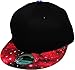 KBETHOS Galaxy Leaf Hologram Floral Aztec Bandana Print Brim Snapback Baseball Cap Black Red Galaxy