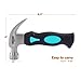 Overpeak 8 Ounce Claw Hammer with Soft Rubber Handle Mini Stubby Hammers, Comfortable Soft Handle and Bright Fine Polished Head