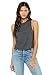 Bella + Canvas Ladies' Racerback Cropped Tank M DARK GRY HEATHER