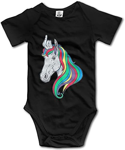 Rainbowhug Middle Finger Unicorn Unisex Baby Onesie Lovely Newborn Clothes Concise Baby Outfits Comfortable Baby Clothes
