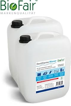BioFair Demineralisiertes Wasser (20l) nach VDE 0510-2 x 10 Liter (destilliertes Wasser)