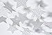 2-Pack,Silver star Garland, Silvery Christmas galaxy banner, Twinkle Twinkle Little Star garland Christmas garland, Christmas decor, Silver Baby shower(4 inch in Diameter, 13 Feet)