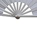 HONSHEN Chinese Hand Fan - Folding Fan with Nylon Cloth, 13 inch (White)