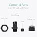 Lantee PG 9 Cable Gland - 20 Pieces Black Plastic Nylon Waterproof Wire Glands Connector Fitting