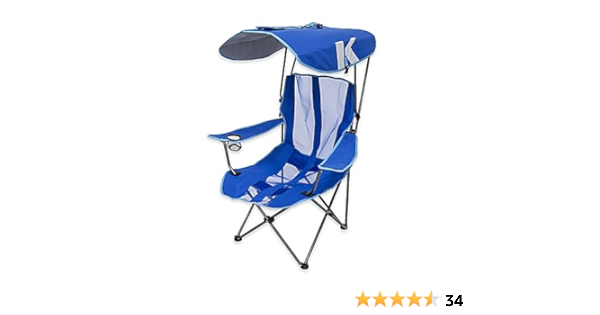kelsyus original canopy folding arm chair in royal blue