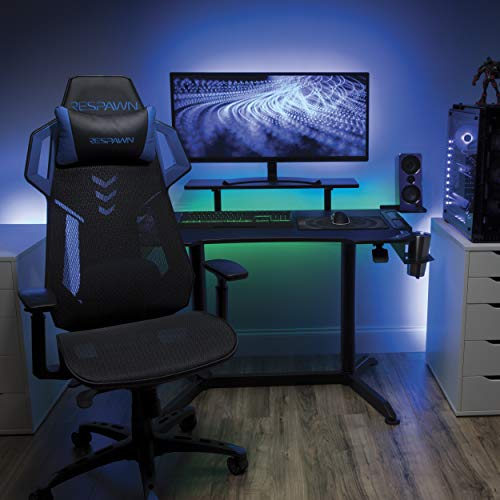 RESPAWN RSP3010 Computer Ergonomic Gaming Desk, Height Adjustable 52.6 in, Blue Pricepulse