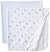 Petit Lem Baby-Boys Newborn My Little Blanket 2 Pack, White/Blue, One Size
