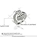 Yoursfs Big Statement Rings for Women 18k White Gold Plated Knot CZ Cocktail Rings Sparkle Austrian Crystal Jewelry Gift