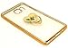 Galaxy Note 7 Case, Bastex Ultra Thin Clear Luxury TPU Gold Bumper Case Cover with Attachable Heart Diamond Ring Holder for Samsung Galaxy Note 7