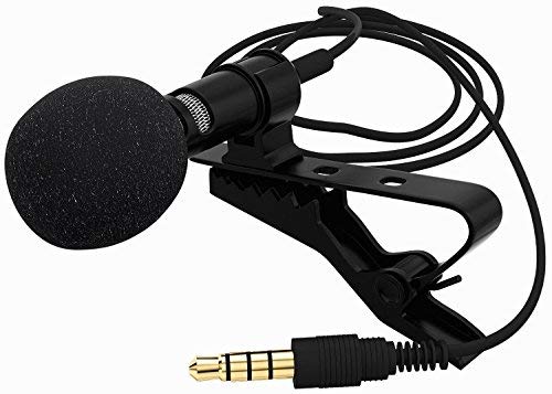 Yangers3.5mm Jack Plug Lavalier Lapel Microphone Tie Clip-on Mini Mic for iPhone, iPad, Mobile Phones, Omnidirectional Condenser Microphone