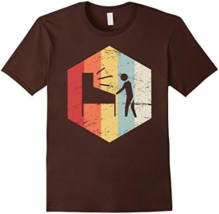 Mens Vintage Retro Pinball T-Shirt Large Brown