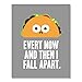 Taco Art Print Every Now And Then I Fall Apart Funny Mexican Food Pun Poster Bonnie Tyler Total Eclipse of the Heart 80s Music Taco Tuesday Home Decor 8 x 10 Inches