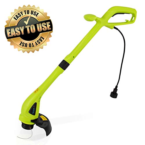 Serene Life Electric Weed Wacker Trimmer Edger - 21" 2.3A High Powered Handheld Weed Wacker Grass Eater, 8.7" String Size, Cutting Guard - Lawn, Garden, Yard Use - SereneLife PSLWEWCKR22, Light Green