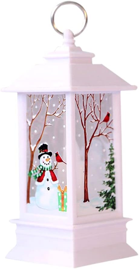 Snow Globes - Ochine Lighted Christmas Snow Globe Lantern for Christmas Decoration, Santa Claus Snowman Reindeer Holiday Snow Globes Battery Operated Christmas Lanterns Xmas Gifts for Indoor and Outdoor Home Decor