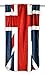 Home Essentials DII Reversible Ultra Plush Sherpa Printed Throw Blanket for Bedroom, Couch, Car, Gift, Dorm, 50 by 60-Inch, British Flag
