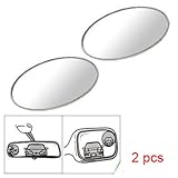 2 Pcs Round Stick-On Convex Rearview Blind Spot Mirror Set