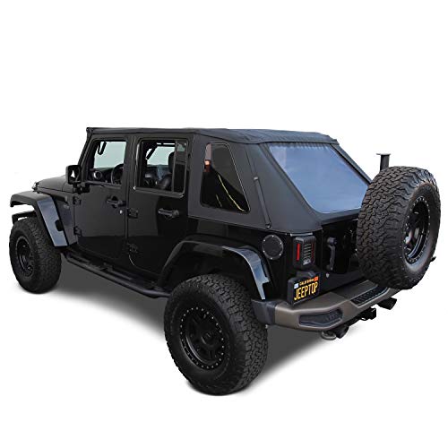 Sierra Offroad 2007-2018 Jeep Wrangler 4DR, Frameless JK Soft Top, 40 mil Press Polish Windows - Thumbnail 3