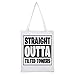 Straight Outta Tilted Printed Tote Bag, 14.5x15