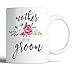 Mother of the Groom Coffee Mug Flower Design Personalized Groom to Be Gift Bondi Boutique