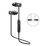 Bluetooth Sport Headphones, LESHP Wireless Sweatproof Rechargeble Sports Running Headphones with Mic (Bluetooth 4.1, Magnetic Secure Ear Fit Design with 8mm Speaker Length 250 hours standby time)