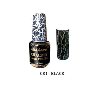 Amazon Com Mia Secret Crackle Nail Polish Black 0 5oz Ck1 Beauty