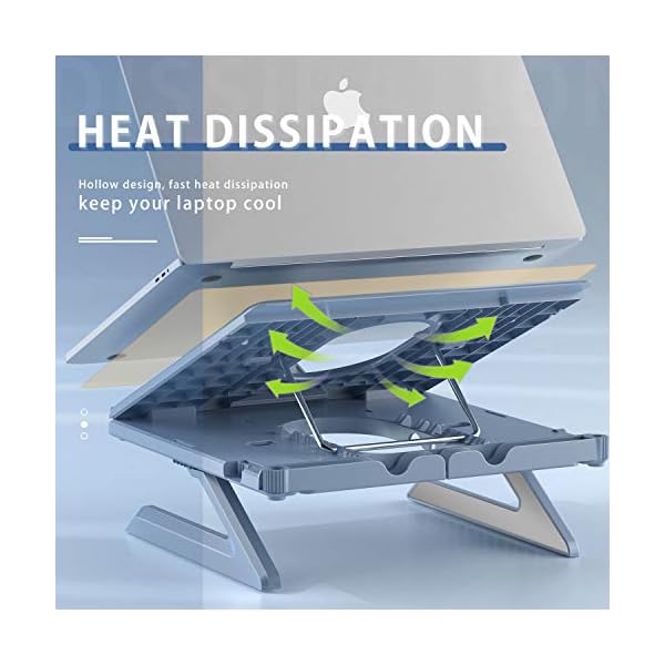 Jelly-Comb-Laptop-Stand-Multi-Angle-Adjustable-Laptop-Riser-With-Foldable-Legs-and-Phone-Holder-Ventilated-Notebook-Stand-Tray-for-MacBook-Desktop-Computer-Tablet-Grey Jelly Comb Laptop Stand, Multi-Angle Adjustable Laptop Riser With Foldable Legs and Phone Holder, Ventilated Notebook…