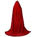 Halloween Hooded Cloak Reversible Velvet Robe Cape For Unisex Adult Cosplay Costumes with Lint Roller Gift