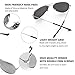 Versol Aviator Sunglasses for Men Women Polarized Metal Frame and UV 400 Protection 60mm - Premium Classic Style (Grey Mirror Lens + Silver), Large