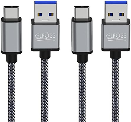 USB Type C Cable 2m 6ft 2Pack USB 3.0 C to A Charger Cable Long Nylon Braided Fast Charging Cord for Samsung Galaxy S10 S9 S8, Note 9 8, Huawei P9 P20 Mate20, Xperia XZ, LG G6, Nexus 5X, OnePlus 5T