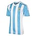 adidas Argentina Home Soccer Jersey, White/Sky Large