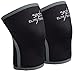 Sazo Knee Sleeve Brace Wrap (1 Pair) 7mm Neoprene Support &Compression for Squats Crossfit Powerlifting Men & Women heavy duty -1 Year Warranty !!!!
