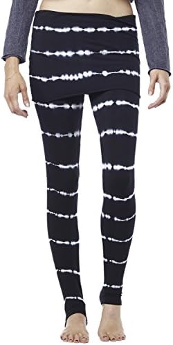 LVR Bamboo Stripe Leggings Womens Active Organic Yoga Leggings Black Printed