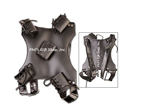 Dual Sword Carrying Back Scabbard Holder Harness Cosplay Costume Anime Martial Arts Black Ninja Leonardo Hero New
