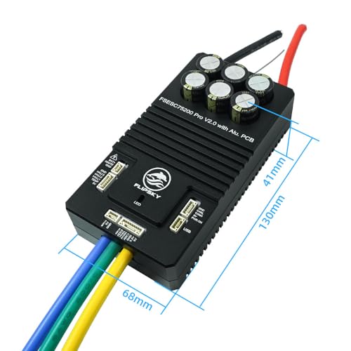 FLIPSKY 75200 Pro V2.0 84V 200A with Aluminum PCB with Key Switch Based on VESC for Electric Skateboard/Scooter/Ebike Speed Controller
