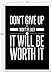 Don't Give Up (13x19) Motivational (3-Set) Inspirational Posters Quote Wall Workout Sports Art – Black & White Boy Girl Teen Fitness Wall Home Decor Office Classroom Dorm Room Gym Entrepreneur