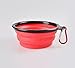 Pup-Up Collapsible Dog Bowl Travel Pets- Dog Pop Up Silicon Foldable Expandable Portable Travel Food Water Feeder Bowl with Carabiner Clip - Set of 2