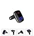 Car Charger Bluetooth FM Transmitter Wireless In-Car Hands-Free Talking Car Kit and Dual USB Charger for IPhone 6 Iphone 7 Samsung Galaxy S7 Android Smartphones Black